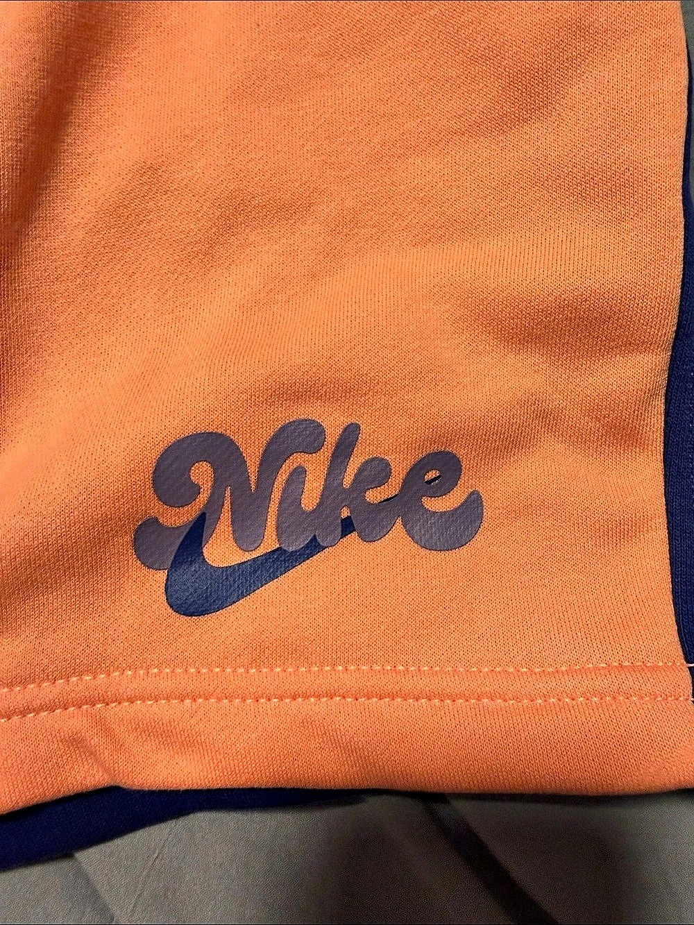 Nike Boys Athletic Shorts Orange & Blue Size Large - Picture 3 of 4